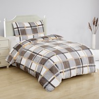 MY HOUSE Posteljina 140x200 cm od mikropliša Siva/smeđa