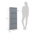 KAVE HOME Sivi metalni cipelar s 4 preklopne ladice Rox