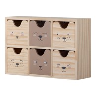 BLOOMINGVILLE MINI Drveni organizator Calle 27x8x18 cm, prirodna boja