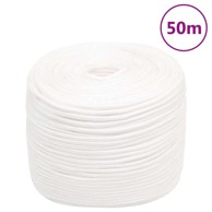 Brodski konop, svijetlo bijeli, 6 mm, 50 m, od polipropilena