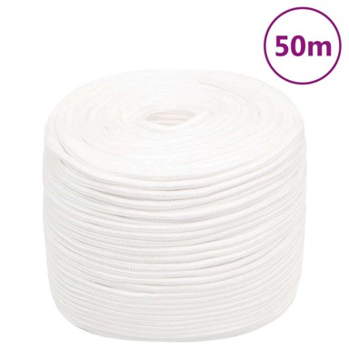 Brodski konop, svijetlo bijeli, 6 mm, 50 m, od polipropilena