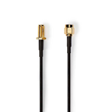 NEDIS RP-SMA kabel muški – ženski, 50 Ω, 5 m, crni