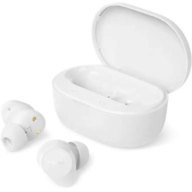 PHILIPS Slušalice TAT1300WT/00, TWS, Bluetooth, za pozive i glazbu, bijela
