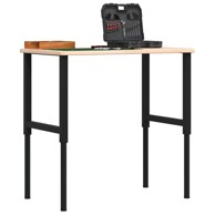Radni stol, 100 x 60 x (71,5-98) cm, masivna hrastovina, pravokutni