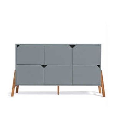 BELLAMY Komoda Lotta, s 6 ladica, siva