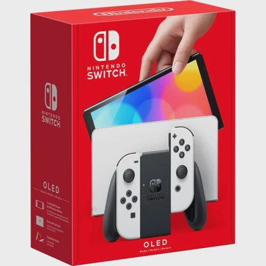 NINTENDO Switch OLED igraća konzola, bijeli Joy-Con