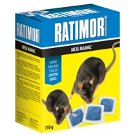 RATIMOR Zaštita od glodavaca meki mamac Brodifakum 150 g kutija 29PPM