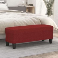 Klupa 100 x 35 x 41 cm od tkanine - boja crnog vina