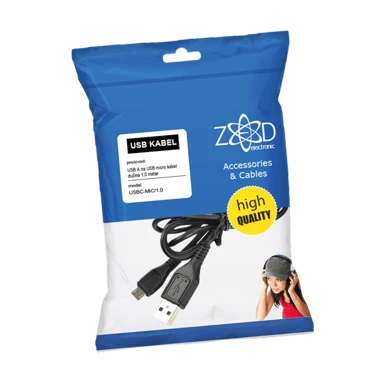 ZED ELECTRONIC Kabel USBC-MIC/1,0 4232, USB-A na Micro USB, dužina 1 m, crni