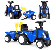 Traktor za vožnju s prikolicom za djecu, plavi