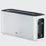 BRAUN Toster PurEase HT 3100, za 2 kriške, dugi utor, bijela boja