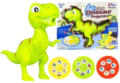 Dječji projektor dinosaur, s 18 uzoraka i blokom za crtanje