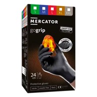 MERCATOR Radne rukavice od nitrila GoGrip, One-by-One, crne, 100 kom., vel. M