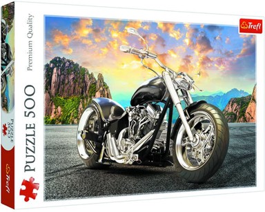 TREFL Puzzle Crni motocikl, 500 dijelova, 48x34 cm