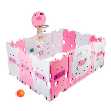 AGA4KIDS Dječja plastična ograda 118 x 150 x 64 cm, roza  