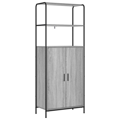 Visoka komoda 40 x 33 x 161 cm od konstruiranog drva, siva sonoma