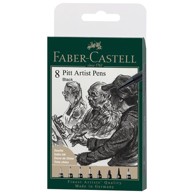 FABER-CASTELL Set 167158 pitt artist pk8 black, crna
