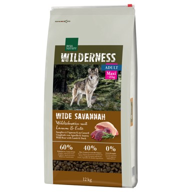 REAL NATURE Hrana za pse Wilderness Maxi Adult vepar, janjetina i patka 12 kg