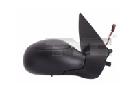 TYC Retrovizor Peugeot 206, crni, lijevi, unutarnje podešavanje, grijani, asferičan