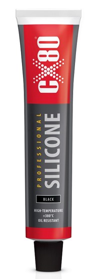 CX80 Profesionalni visokotemperaturni silikon 80 ml, crni