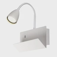 Zidna svjetiljka Tacito, GU10, 1× max 25 W, IP20, bijela