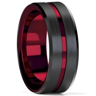 Prsten AR-32085 KP32085, 55 mm, crno-crveni