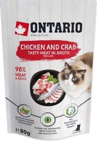 ONTARIO Vrećica Cat 80 g, piletina i rak
