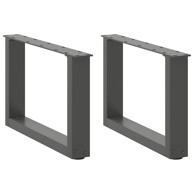 Noge za klub stolić U-oblik 50 x(30-31) cm 2 kom, antracit
