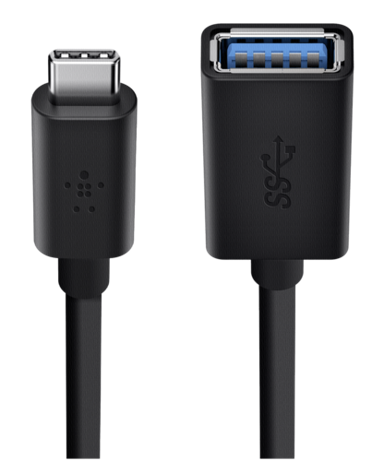 BELKIN USB kabel USB-C na USB-A 3.0 14 cm crni