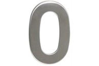 WALTECO Samoljepljivi broj 0, 50 mm, nehrđajući čelik