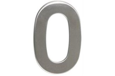 WALTECO Samoljepljivi broj 0, 50 mm, nehrđajući čelik