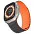 GS Silikonska narukvica za Apple Watch Series 1–11/SE/Ultra 1–3, 42/44/45/46/49 mm, crno-narančasta