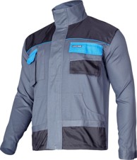 LAHTI PRO Pamučna radna bluza, 190 g/m², veličina S/48, sivo-crna