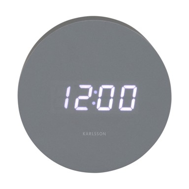 KARLSSON Digitalna budilica Spry Round ø 9 cm, prirodna