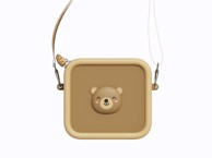 ELIS DESIGN Maskica za kameru, silikonska, Medvjedić, smeđa