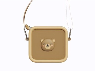 ELIS DESIGN Maskica za kameru, silikonska, Medvjedić, smeđa