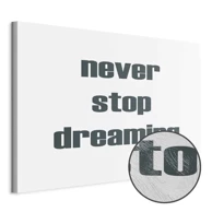 Slika Never Stop Dreaming, jednodijelna, široka, 30x20 cm, Premium Print