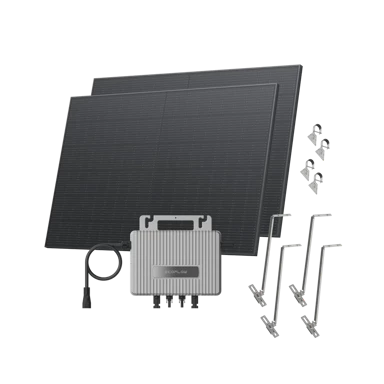 ECOFLOW Solarni sustav Stream za vrt/dvorište, podesivi, mikroinverter + 2×450W solarni paneli