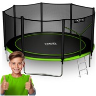 NEO-SPORT Vrtni trampolin 404 cm (13 ft), vanjska mreža i ljestve