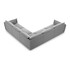MAZZINI SOFAS Svijetlo siva baršunasti kutna garnitura Vanda, 286x286x85 cm