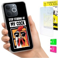 Futrola za Realme Note 70T, maskica s foto otvorom, stražnja maskica, torbica + zaštitno staklo 9H