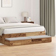 Ladice za krevet 140x36,5x16,5 cm inženjersko drvo, siva sonoma