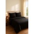 MILA HOME Posteljina Classic 160x220 cm za krevet za jednu osobu/produženi krevet s uključenom plahtom 3-dijelna crna
