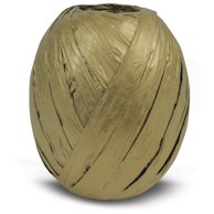 PRASENT Vrpca ukrasna 438-634, 10 mm x 30 m rafija, metalik zlatna