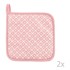 TISECO HOME STUDIO Set s 2 ružičasta pamučna držača za lonac Dot