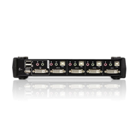 ATEN KVM preklopnik CS1764A, 4-portni, DVI, USB 2.0, KVMP, crni