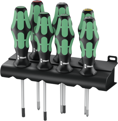 WERA Set odvijača Torx BO 367/6 Kraftform + Rack