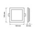 LED panel ugradbeni 6W kvadratni, neutralno bijelo