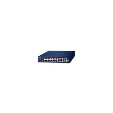 PLANET Switch PoE 24-port 10/100Mbps + 2-porta 10/100/1000T + 1-port djeljivi 1000X SFP