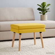 Klupa s dvostrukim slojem, 60 x 40 x 46 cm, tkanina, svijetlo žuta